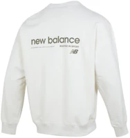 New Balance Letter Print Casual Loose Pullover Sweatshirt Khaki AMT41330-CIC New Balance Letter Print Casual Loose Pullover Sweatshirt Khaki AMT41330-CIC