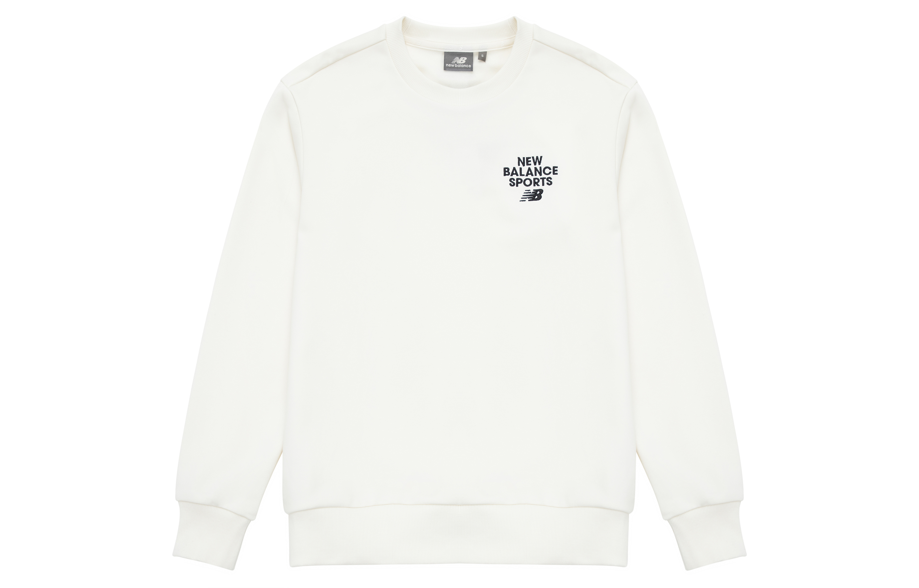 New Balance Letter Print Logo Crewneck Pullover Sweatshirt White Unisex 5CD12023-IV