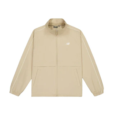 New Balance Letter Print Outdoor Retro Striped Jacket Khaki NAE11191-BEI