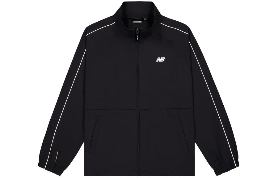 New Balance Letter Print Outdoor Track Jacket Black Retro Style NAE11191-BK