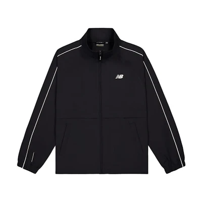 New Balance Letter Print Outdoor Track Jacket Black Retro Style NAE11191-BK