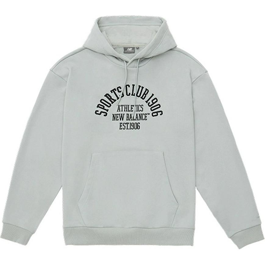 New Balance Letter Print Retro Hoodie Unisex - Grey NC5CD38501-GR