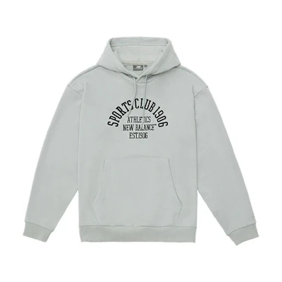 New Balance Letter Print Retro Hoodie Unisex - Grey NC5CD38501-GR