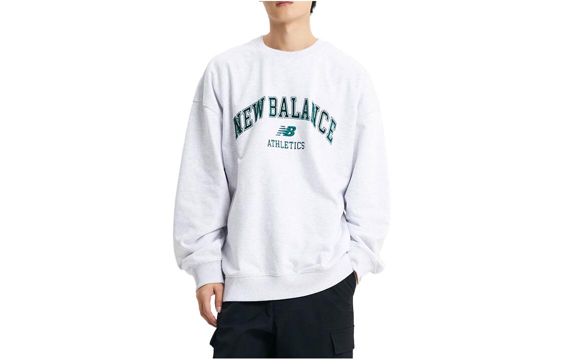 New Balance Letter Print Sweatshirt in Light Grey NBNCD33823-16