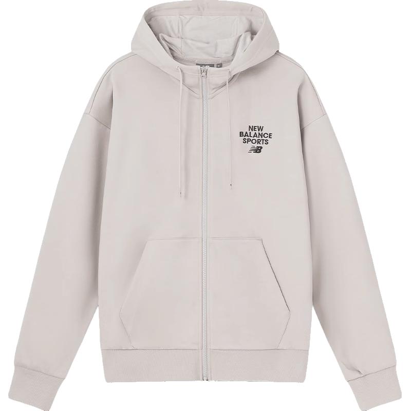 New Balance Letter Zipped Hoodie Jacket Unisex Beige 6DD12033-LBE