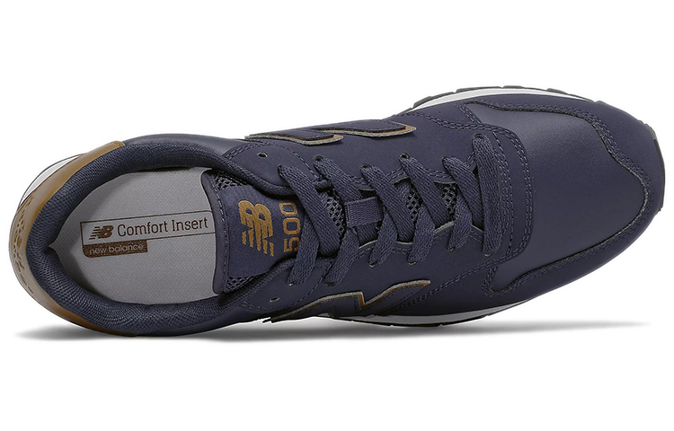 Shop New Balance 500系列 v1 舒適耐磨跑步鞋 藍