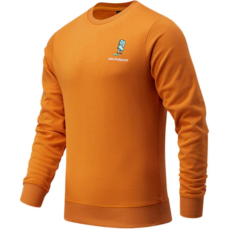 New Balance Lifestyle Unisex Crewneck Pullover Sweatshirt Orange AMT13572-MOE