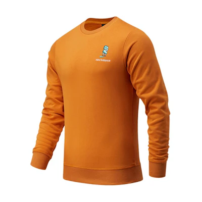 New Balance Lifestyle Unisex Crewneck Pullover Sweatshirt Orange AMT13572-MOE