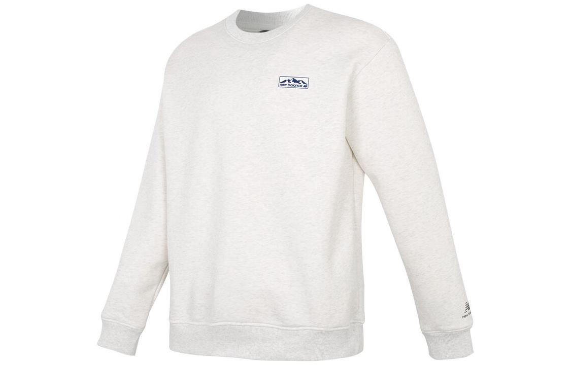 New Balance Lifestyle White Sweatshirt with Logo Unisex 5CC44613-OA