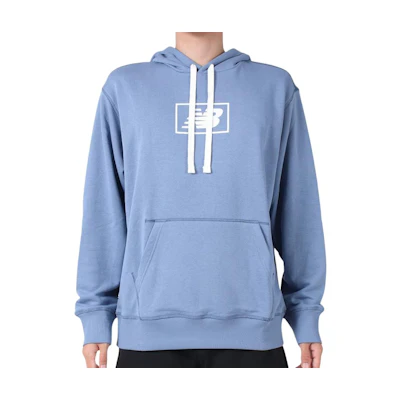 New Balance Light Blue Hoodie with Logo Print MT33508-MYL