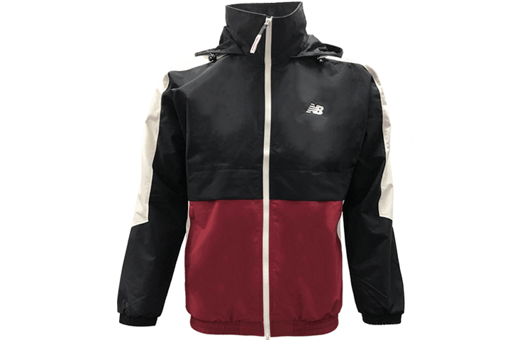 New Balance Lightweight Breathable Colorblock Hooded Jacket NA933031-BUR