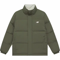 Order New Balance 輕量羽絨外套 男女適用 深綠/白 可調式下擺 AMJ44301-DRC