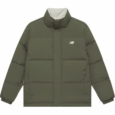 New Balance Lightweight Puffer Jacket Unisex Dark Green/White Adjustable Hem. AMJ44301-DRC Order New Balance Lightweight Puffer Jacket Unisex Dark Green/White Adjustable Hem. AMJ44301-DRC