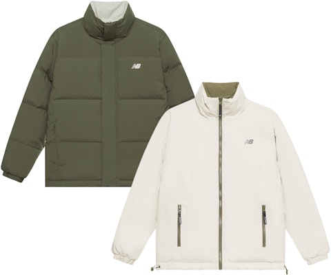 New Balance Lightweight Puffer Jacket Unisex Dark Green/White Adjustable Hem. AMJ44301-DRC Lookbook New Balance Lightweight Puffer Jacket Unisex Dark Green/White Adjustable Hem. AMJ44301-DRC