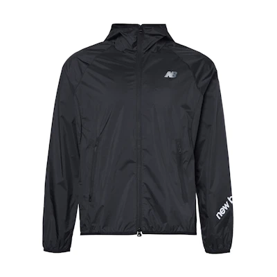 New Balance Lightweight Solid Color Hooded Zip Jacket Unisex Black NAA1V043-BK
