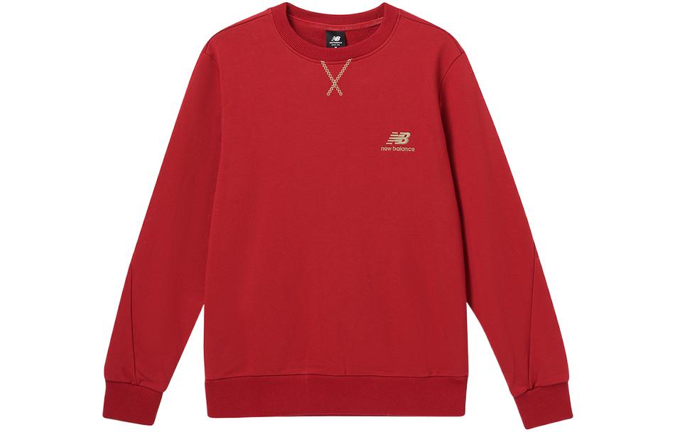 New Balance LNY Embroidered Logo Crewneck Sweatshirt Red AMT31571-CR