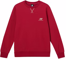 New Balance LNY Embroidered Logo Crewneck Sweatshirt Red AMT31571-CR New Balance LNY Embroidered Logo Crewneck Sweatshirt Red AMT31571-CR