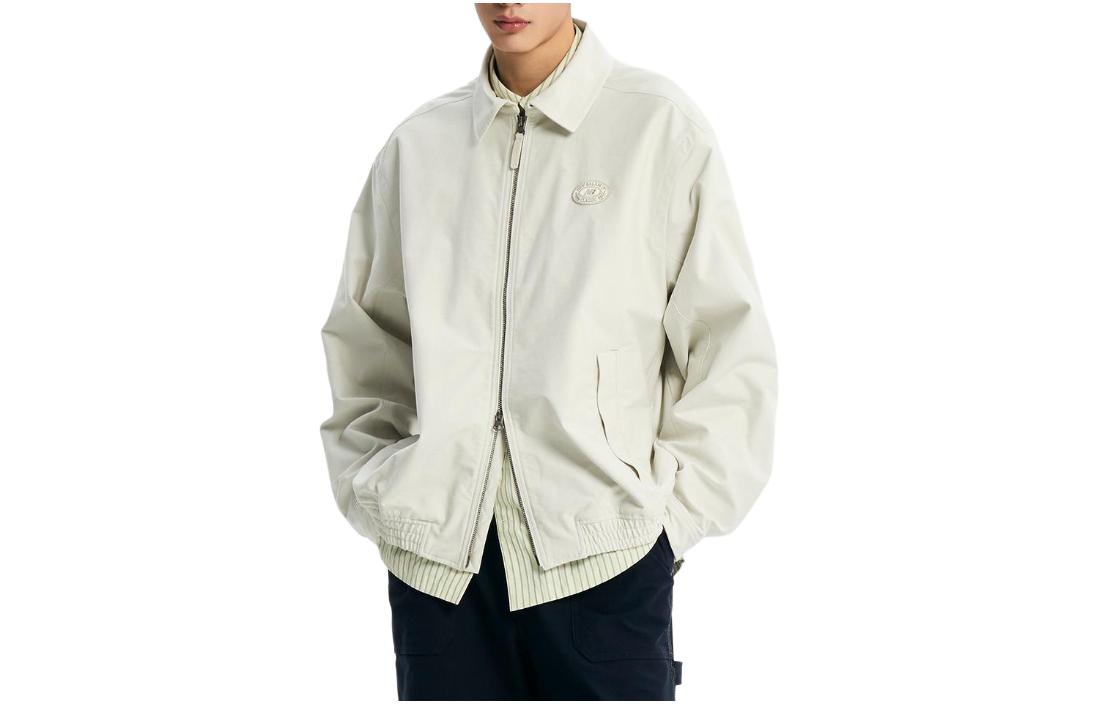 New Balance Logo Collared Jacket Unisex Gray NBNAE11113-16