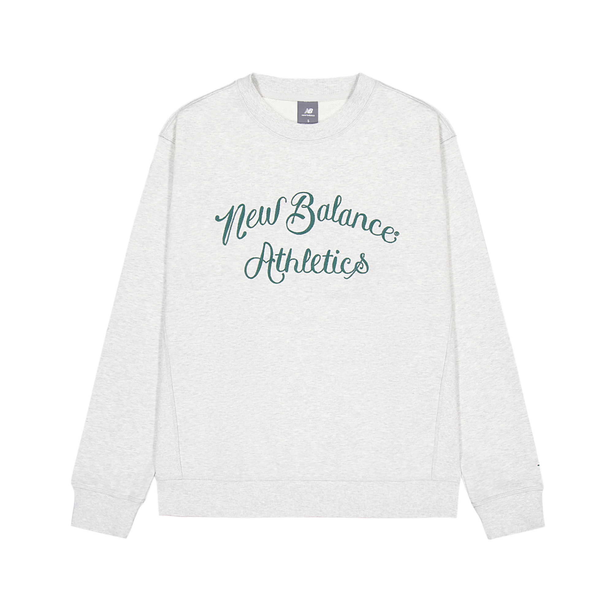 New Balance Logo Crewneck Pullover Long Sleeve Sweatshirt Light Gray MT43583-AHH