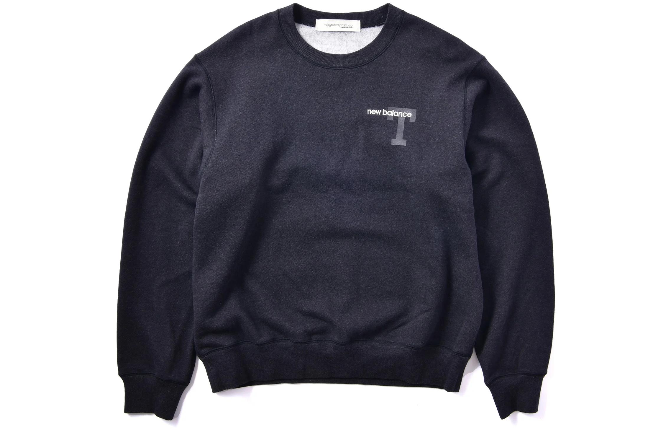 New Balance Logo Crewneck Sweatshirt Black/Grey AMT25064-BK