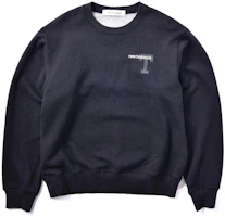 New Balance Logo Crewneck Sweatshirt Black/Grey AMT25064-BK New Balance Logo Crewneck Sweatshirt Black/Grey AMT25064-BK