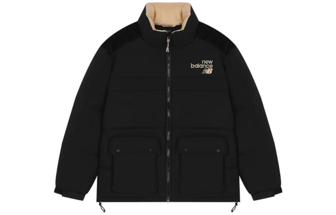 New Balance Logo Embroidered Puffer Jacket  Black AMJ24353-BK