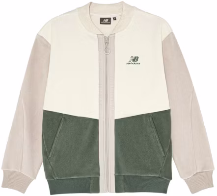 新百伦刺绣LOGO拉链棒球夹克男女款 6DC39643-LBE Buy 新百伦刺绣LOGO拉链棒球夹克男女款 6DC39643-LBE
