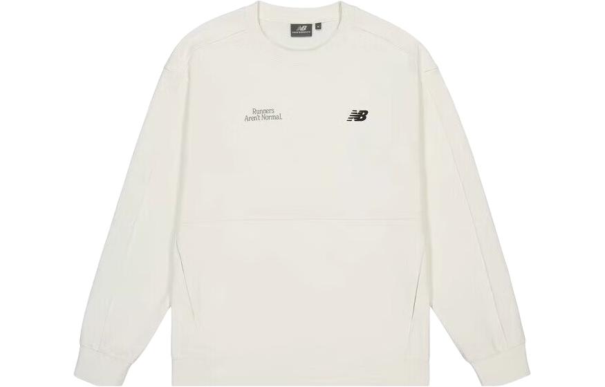 New Balance Logo Graphic Crewneck Pullover Sweatshirt White () NDE12051-IV
