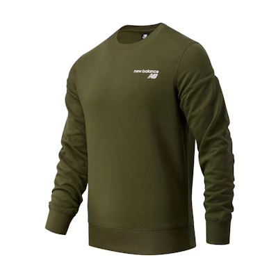 New Balance Logo Graphic Crewneck Pullover Sweatshirt Green MT03911-ARG