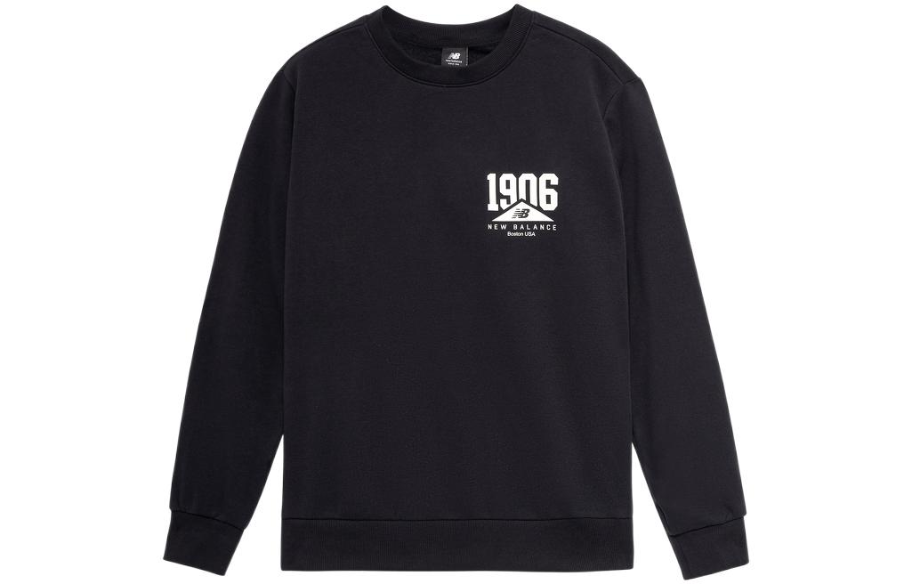 New Balance Logo Graphic Crewneck Sweatshirt Black AMT23350-BK