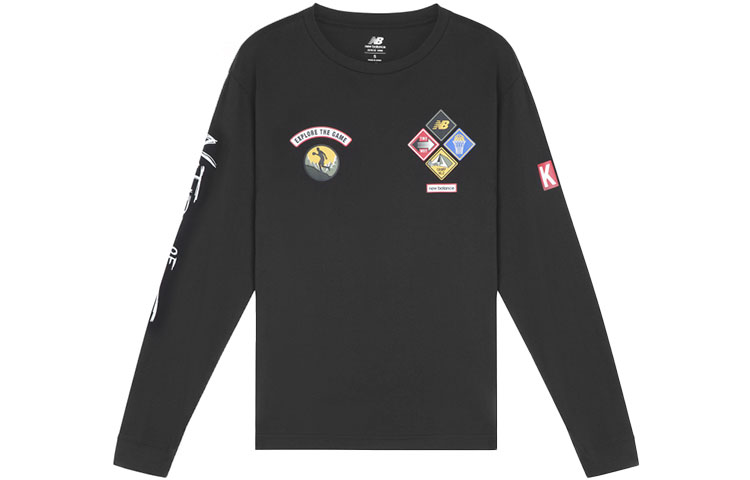 New Balance Logo Graphic Crewneck Sweatshirt Black MT11610-BK