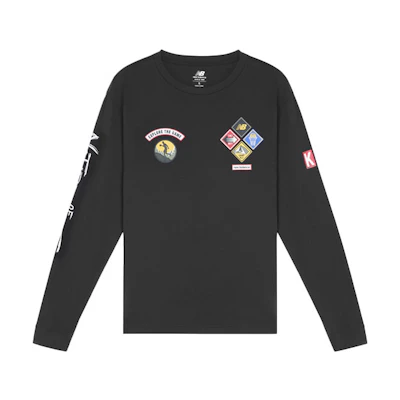 New Balance Logo Graphic Crewneck Sweatshirt Black MT11610-BK