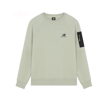 New Balance Logo Graphic Crewneck Sweatshirt Green AMT21359-PGE