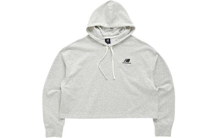 New Balance Logo Graphic Hoodie Unisex Light Grey NBN0C26113-33