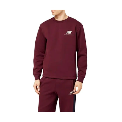 New Balance Logo Graphic Print Crewneck Sweatshirt Red - MT23586-NBY