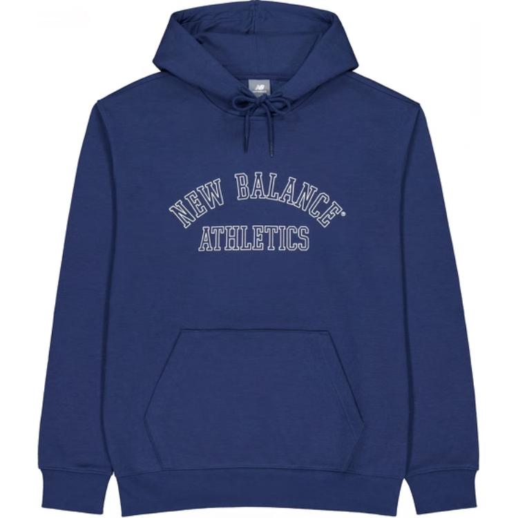 New Balance Logo Graphic Pullover Hoodie Deep Blue MT43509-NNY