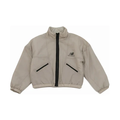 New Balance Logo Graphic Stand Collar Jacket Unisex - Off-White WJ13504-TWF