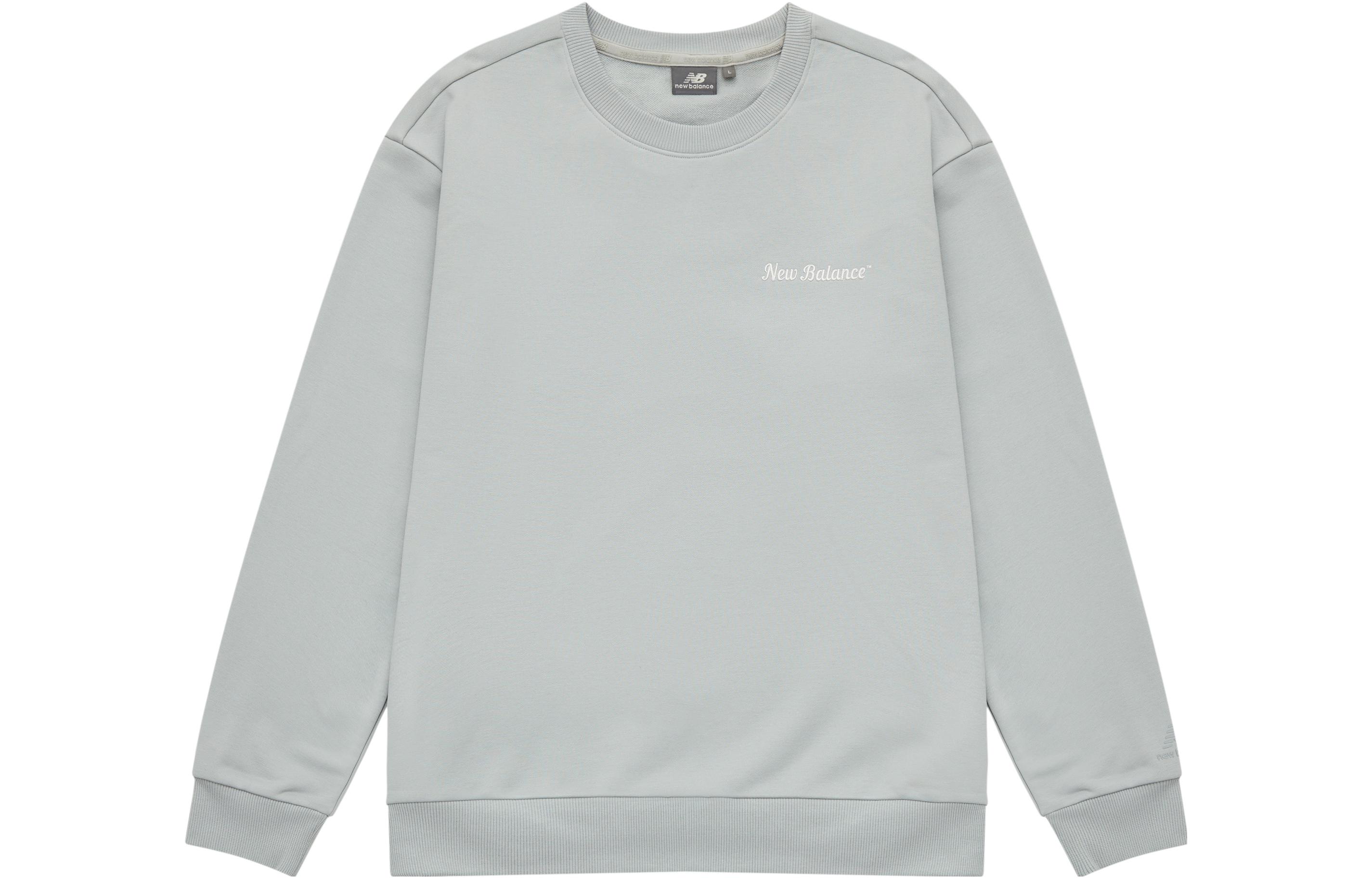 New Balance Logo Graphic Sweatshirt Unisex Casual Loose Fit Gray 5CD38141-GR