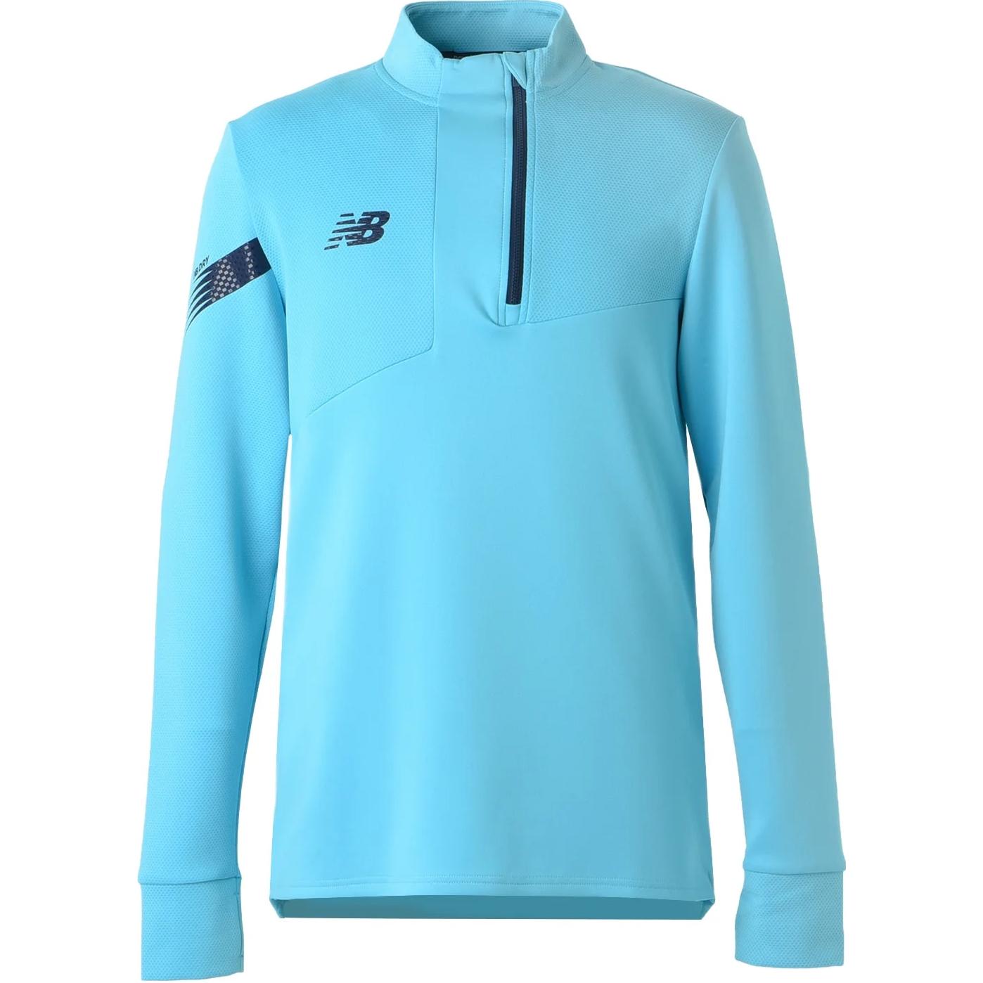 New Balance Logo Half-Zip Knit Training Pullover Sweatshirt Men’s Coastal Bay MT231432-BYS