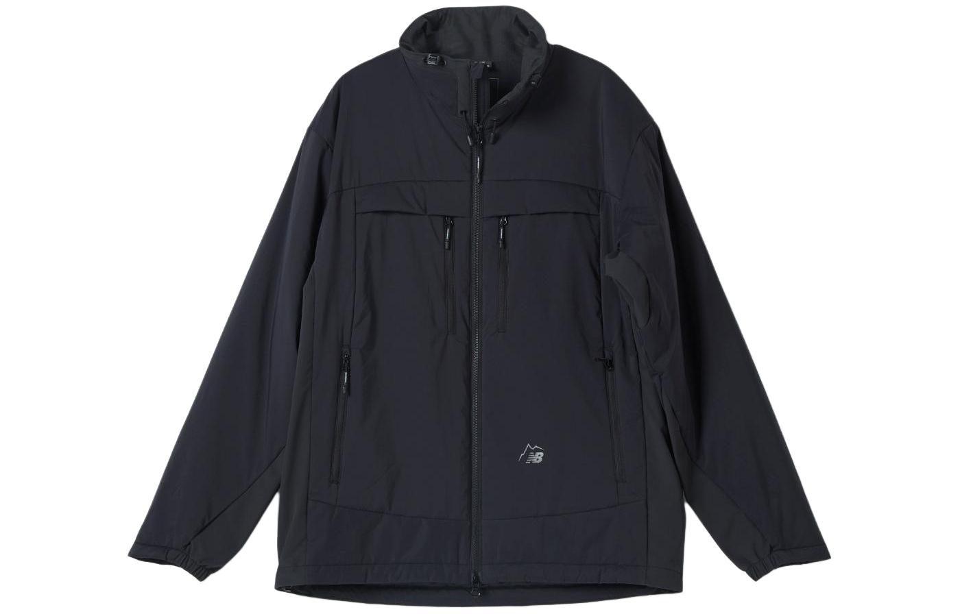 New Balance Logo High-Neck Zip Jacket Unisex Black Long Sleeve NBNQD49013-19