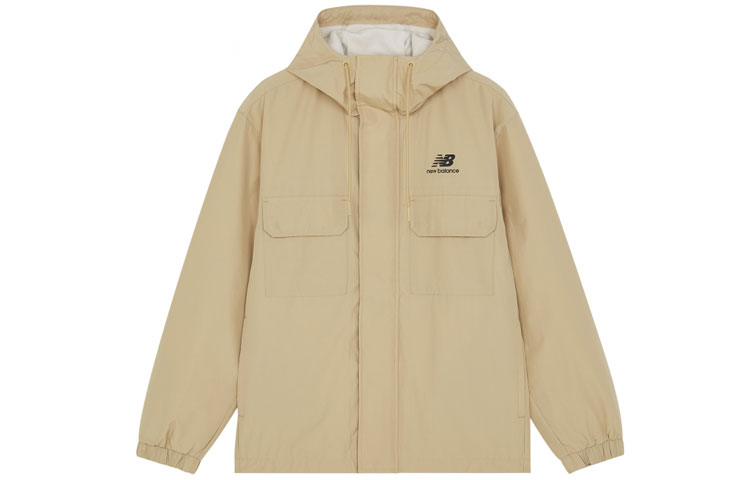 New Balance Logo Hoodie Jacket Khaki AMJ14337-HNA