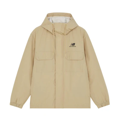 New Balance Logo Hoodie Jacket Khaki AMJ14337-HNA