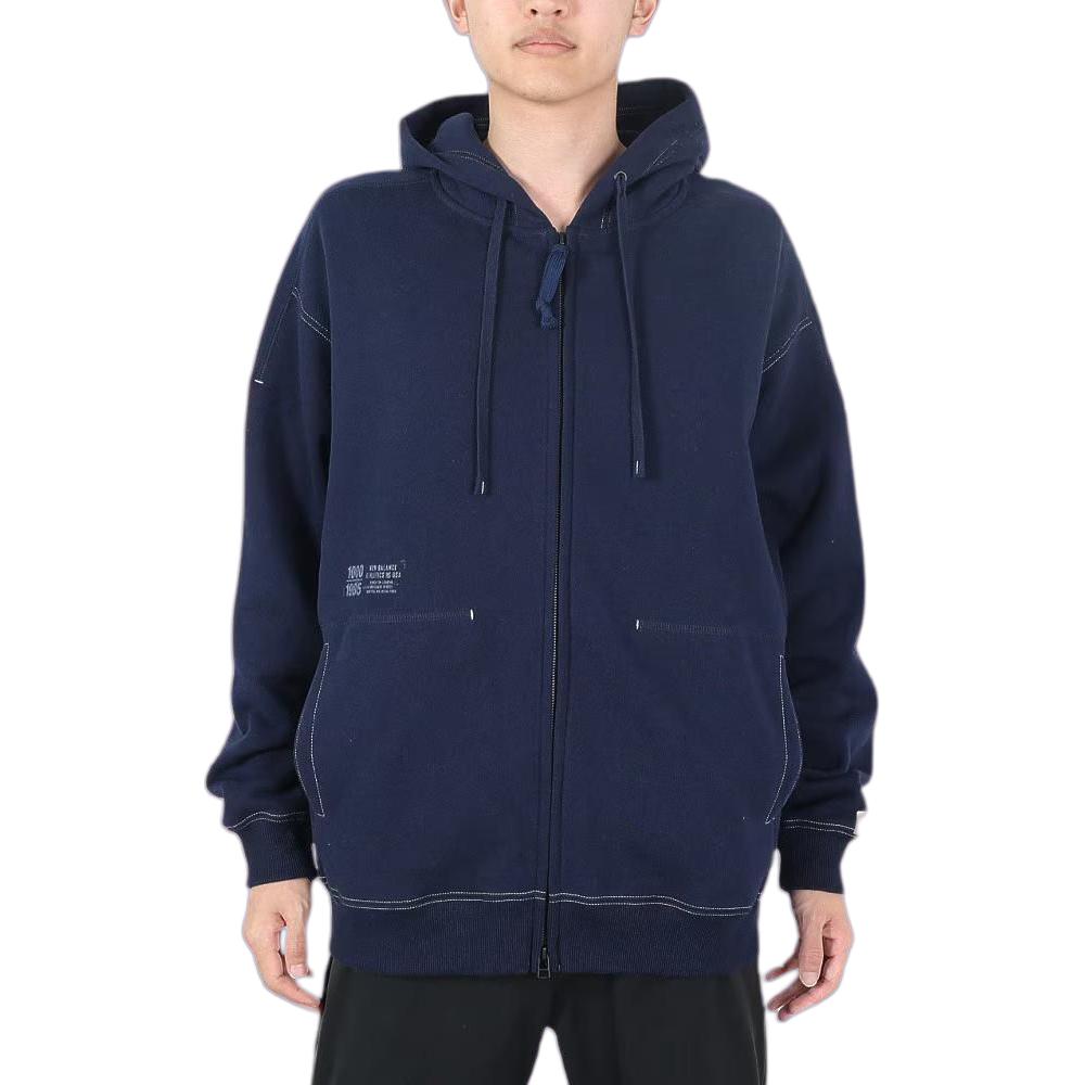 New Balance Logo Hoodie Jacket Navy Blue AMJ25072-PGM