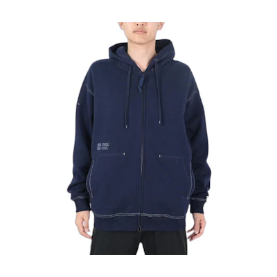 New Balance Logo Hoodie Jacket Navy Blue AMJ25072-PGM