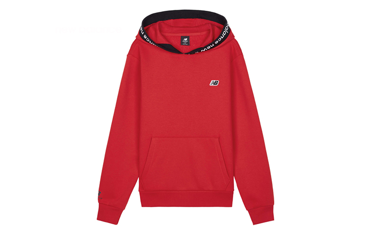 New Balance Logo Hoodie Unisex Red - Comfortable & Casual AMT03340-ENR