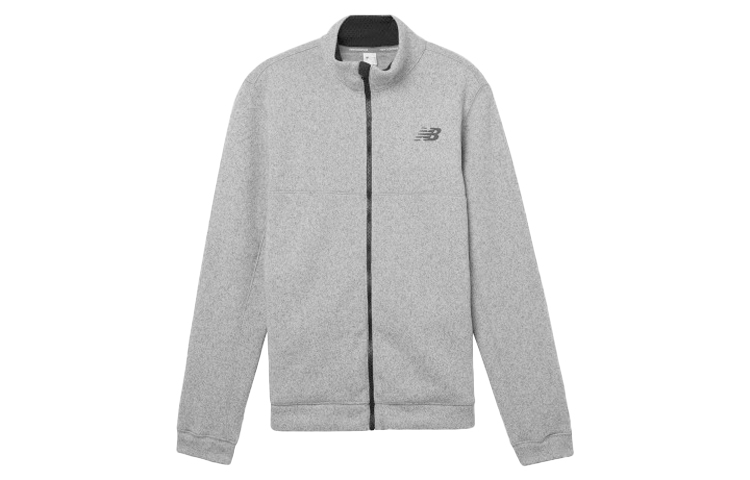 New Balance Logo Long Sleeve Thermal Jacket - Gray MJ93907