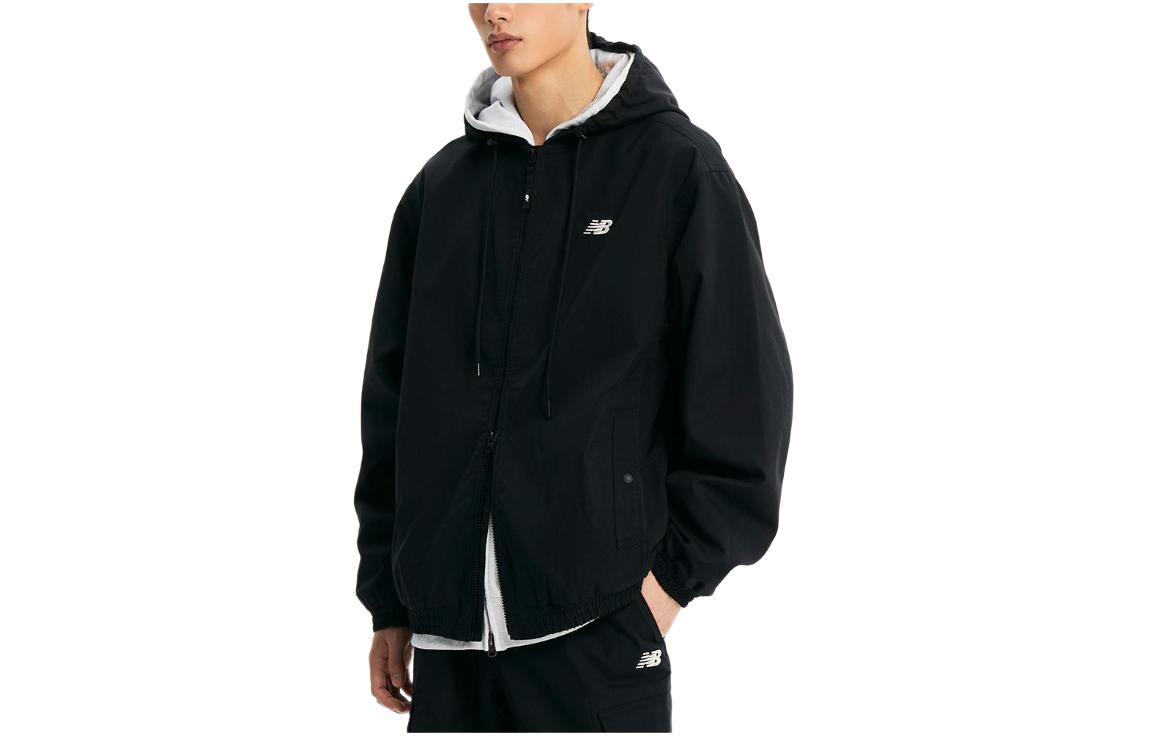 New Balance Logo Loose Fit Black Hoodie Jacket NBNAE11043-19