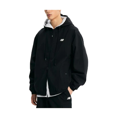 New Balance Logo Loose Fit Black Hoodie Jacket NBNAE11043-19