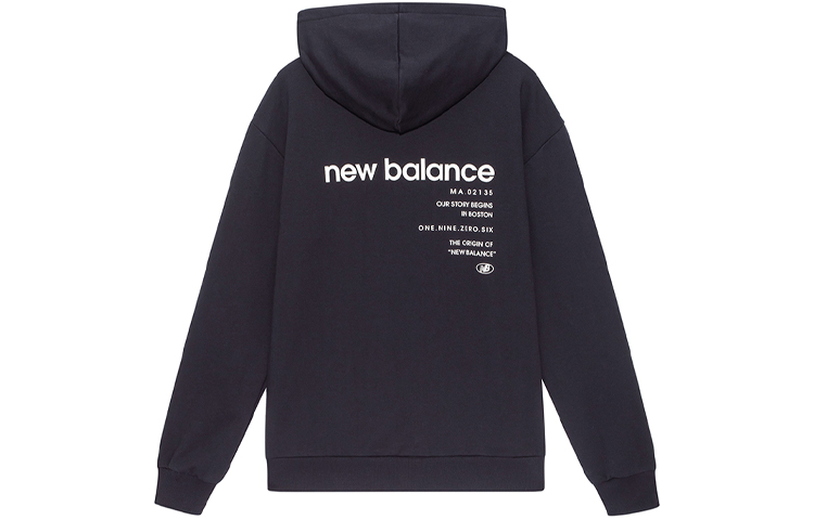 New Balance Logo Oversized Hoodie Black - Unisex Casual Pullover 5CB43313-BK