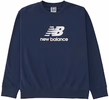 New Balance Logo Print Casual Crewneck Sweatshirt Navy Blue MT41500-NNY New Balance Logo Print Casual Crewneck Sweatshirt Navy Blue MT41500-NNY